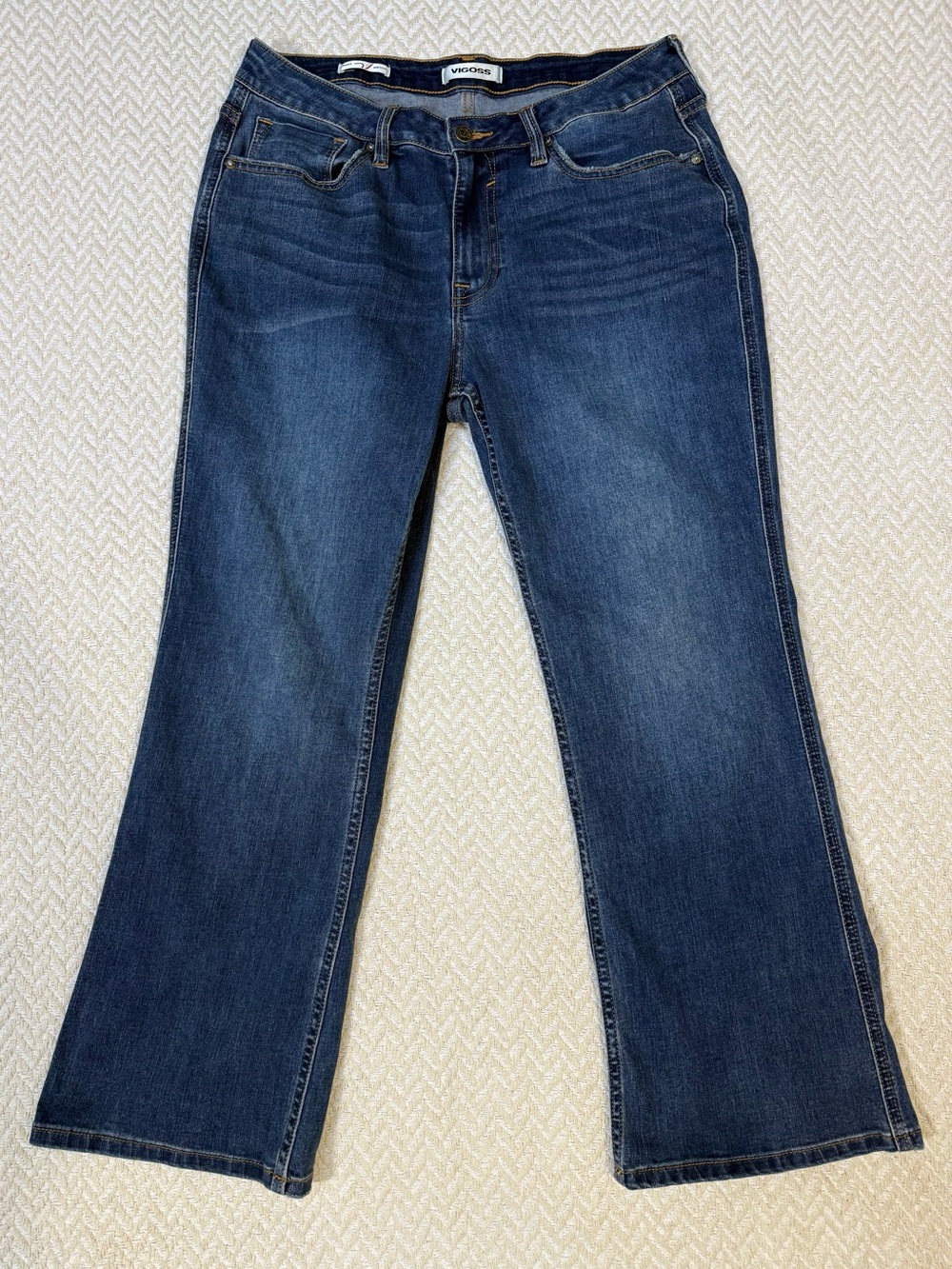 Vigoss Jagger Mid Rise Bootcut Jeans 32 P01957A Classic Wash - Picture 2 of 14